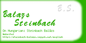 balazs steinbach business card